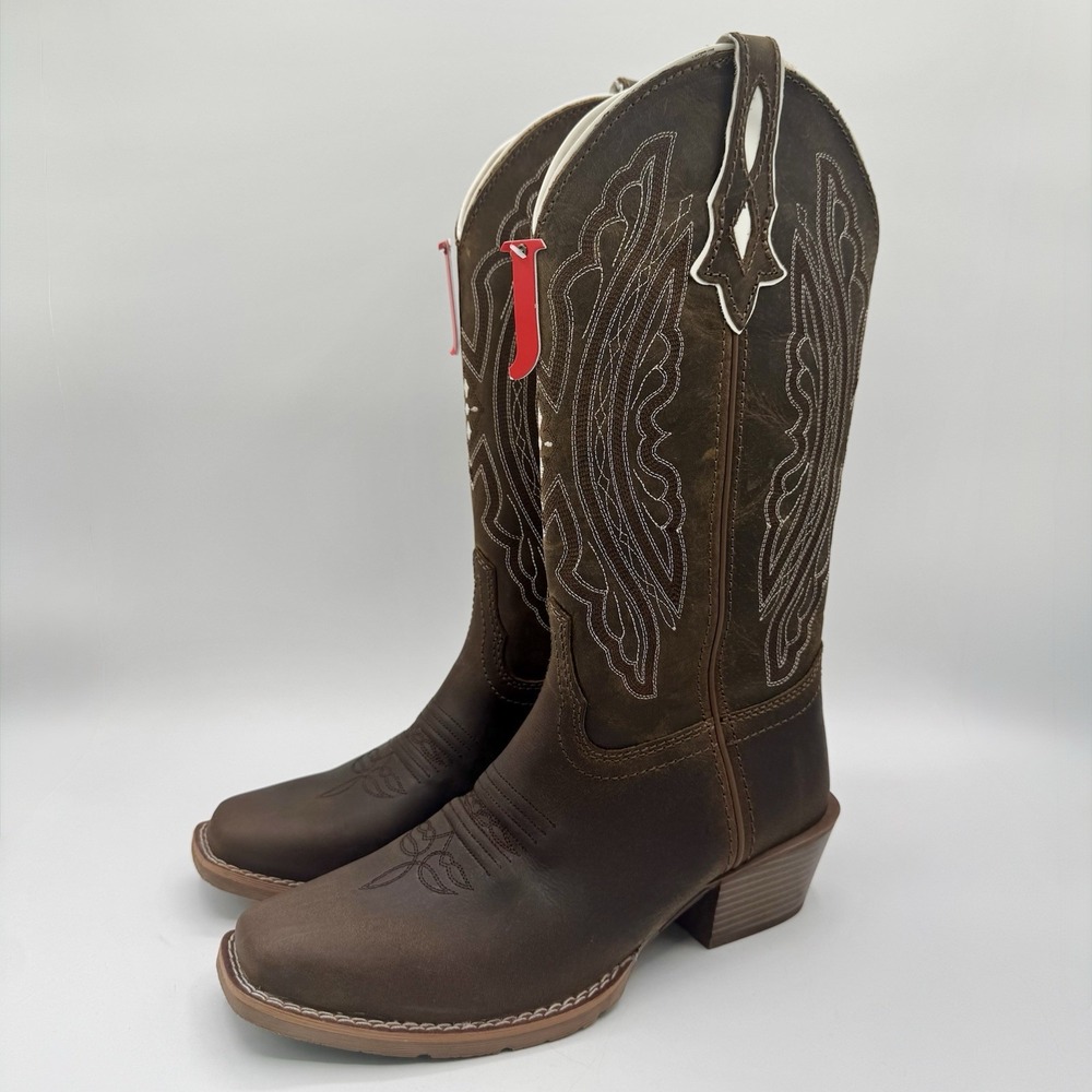 Justin Gypsy Rae Boots Women's Size 10 Taupe Brown Leather